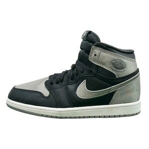 Nike Air Jordan 1 Retro High OG (PS) Satin Shadow - Size 3Y - Black Silver Gray